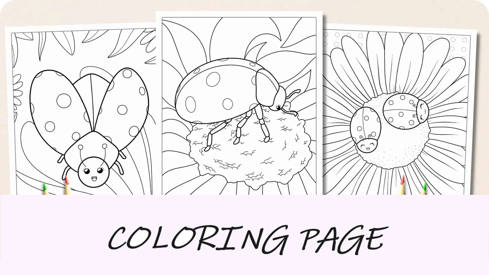 Dibujos para colorear de Mariquita