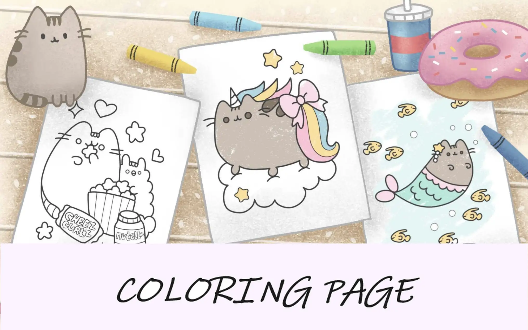 Dibujos para colorear de Pusheen
