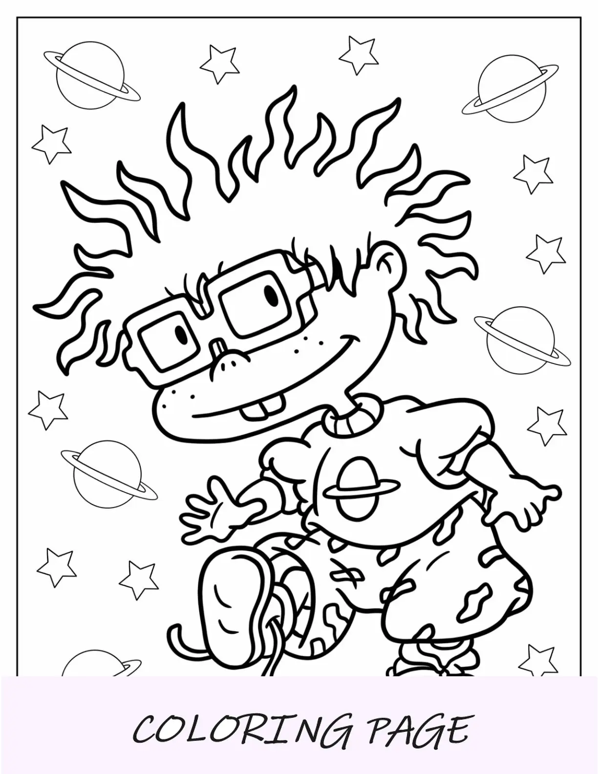 Dibujos Para Colorear De Rugrats Chuckie Finster