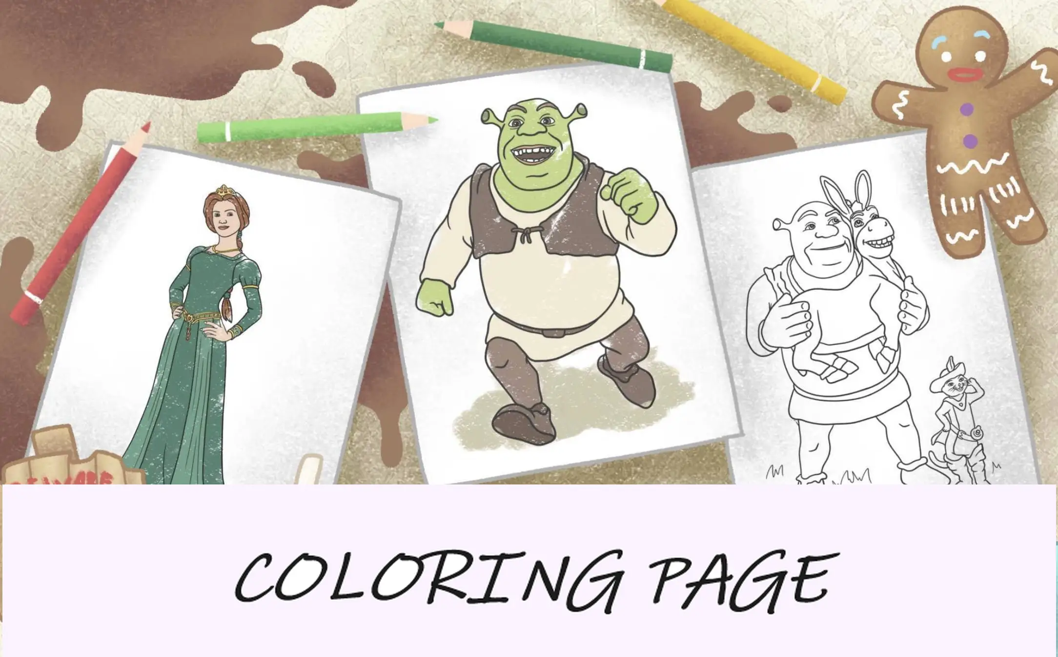 Desenhos para colorir do Shrek