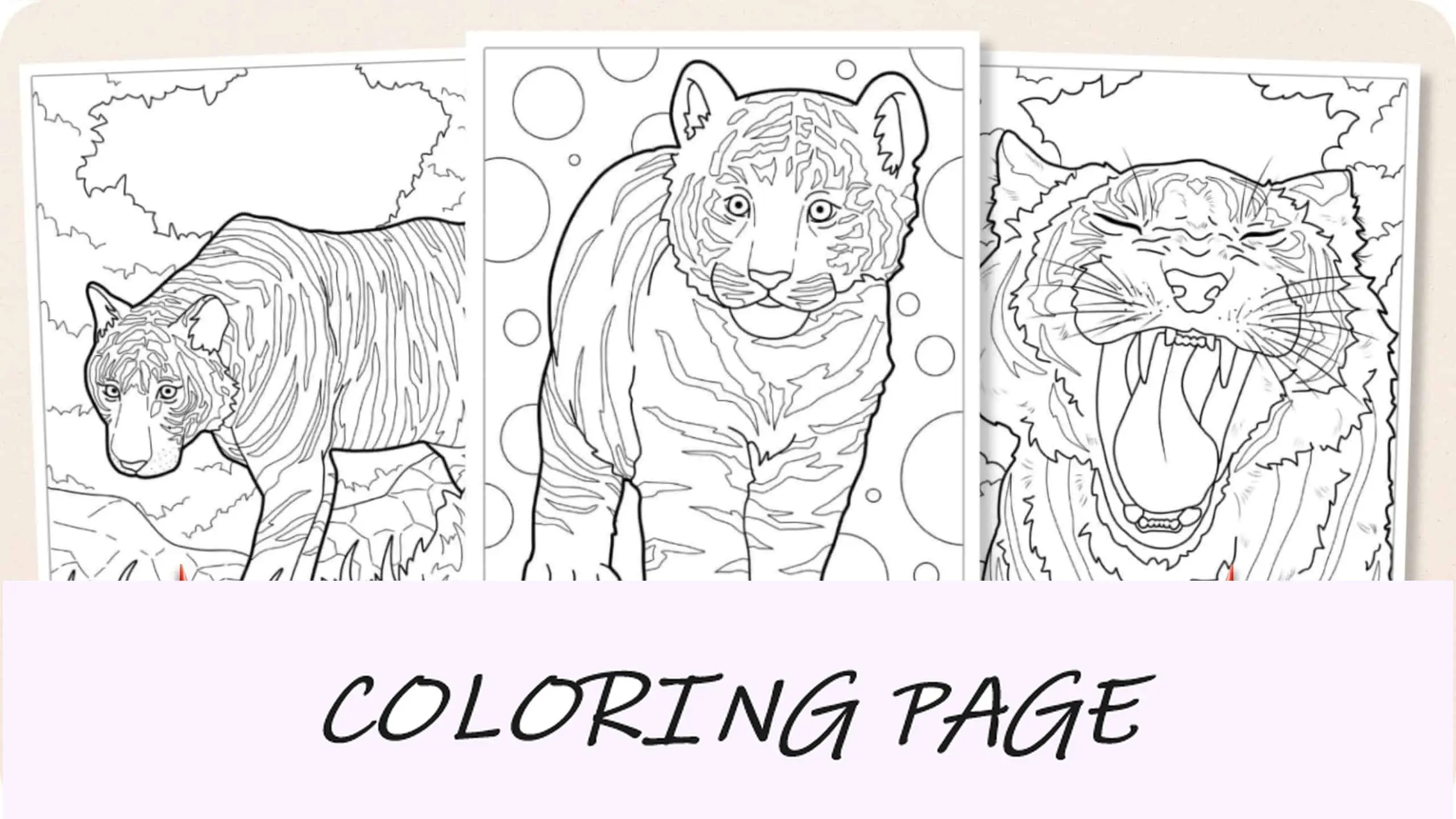 Disegni da colorare tigre