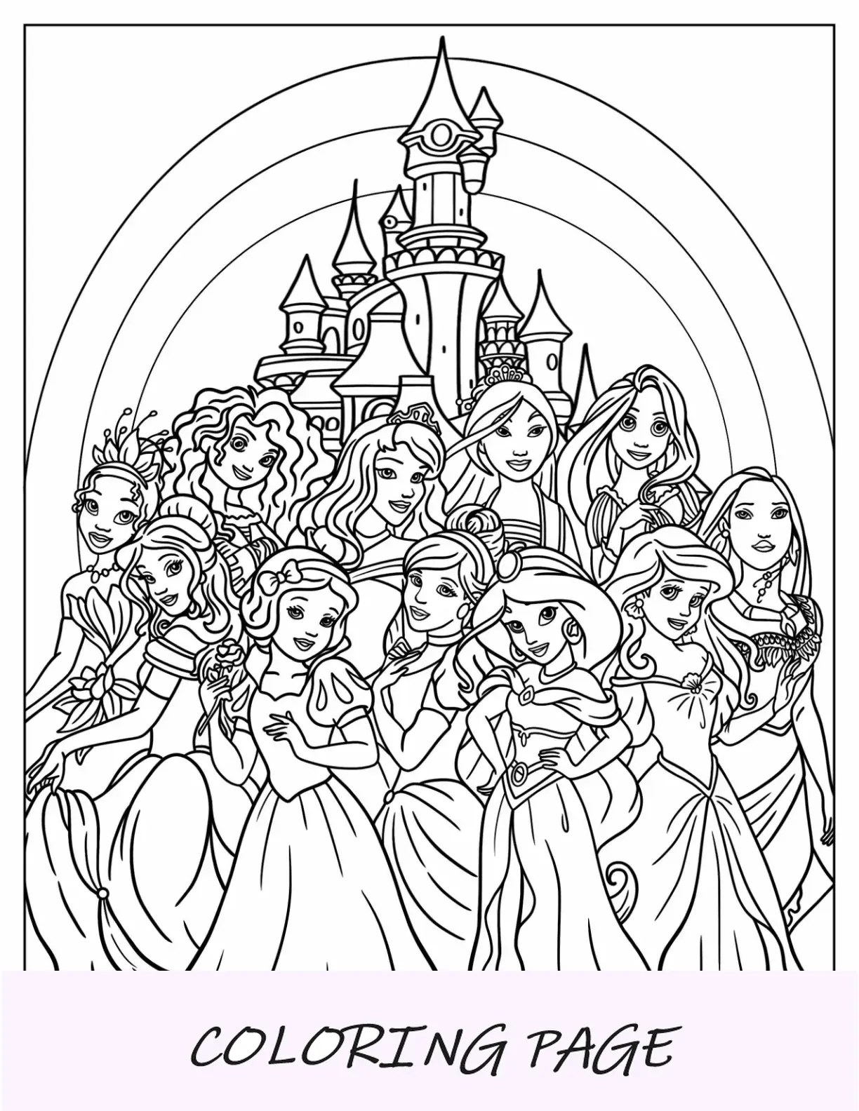 36 PÁGINAS PARA COLORIR DE PRINCESAS DA DISNEY COLORINDO PÁGINAS