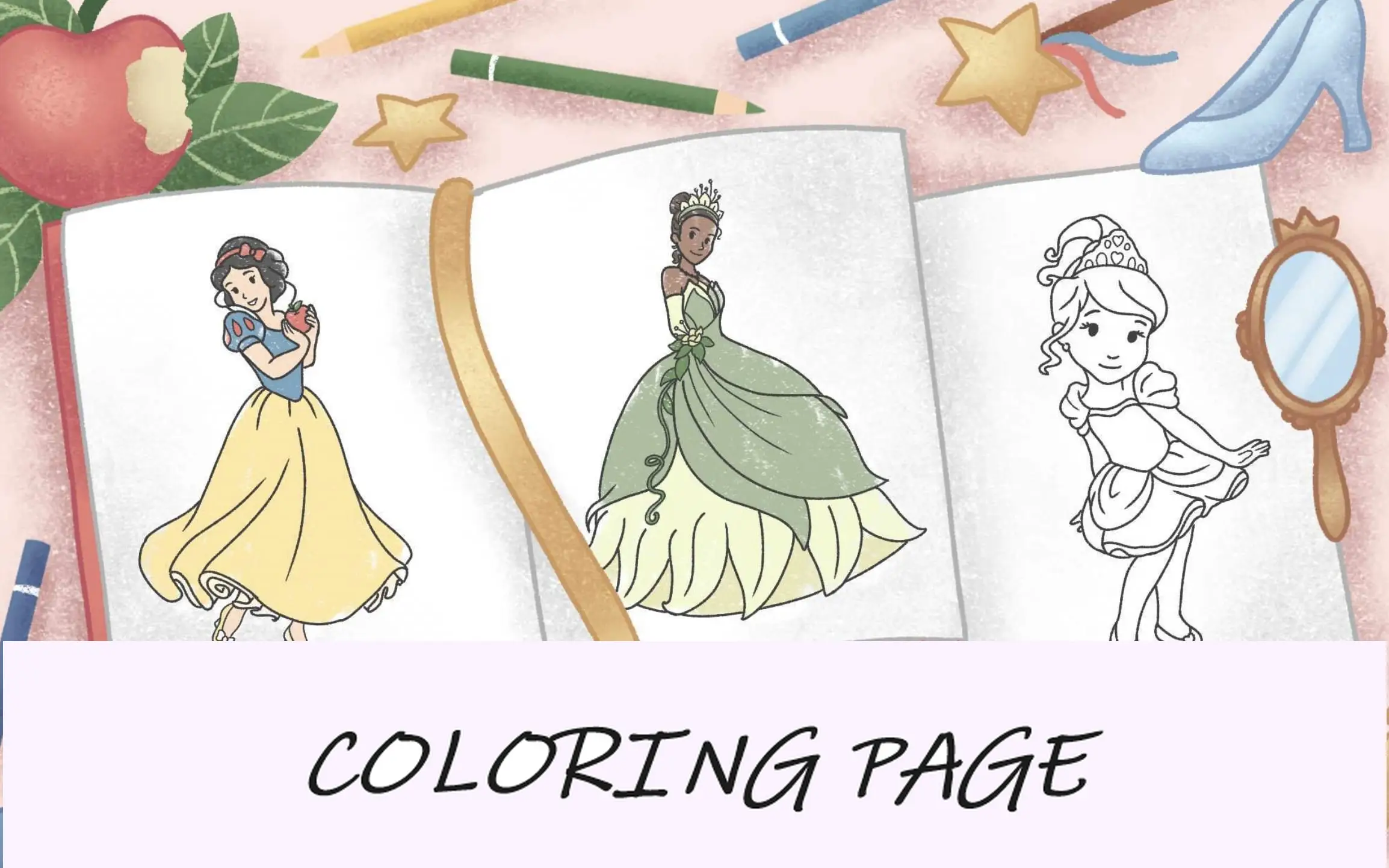 Desenhos para colorir de princesas da Disney