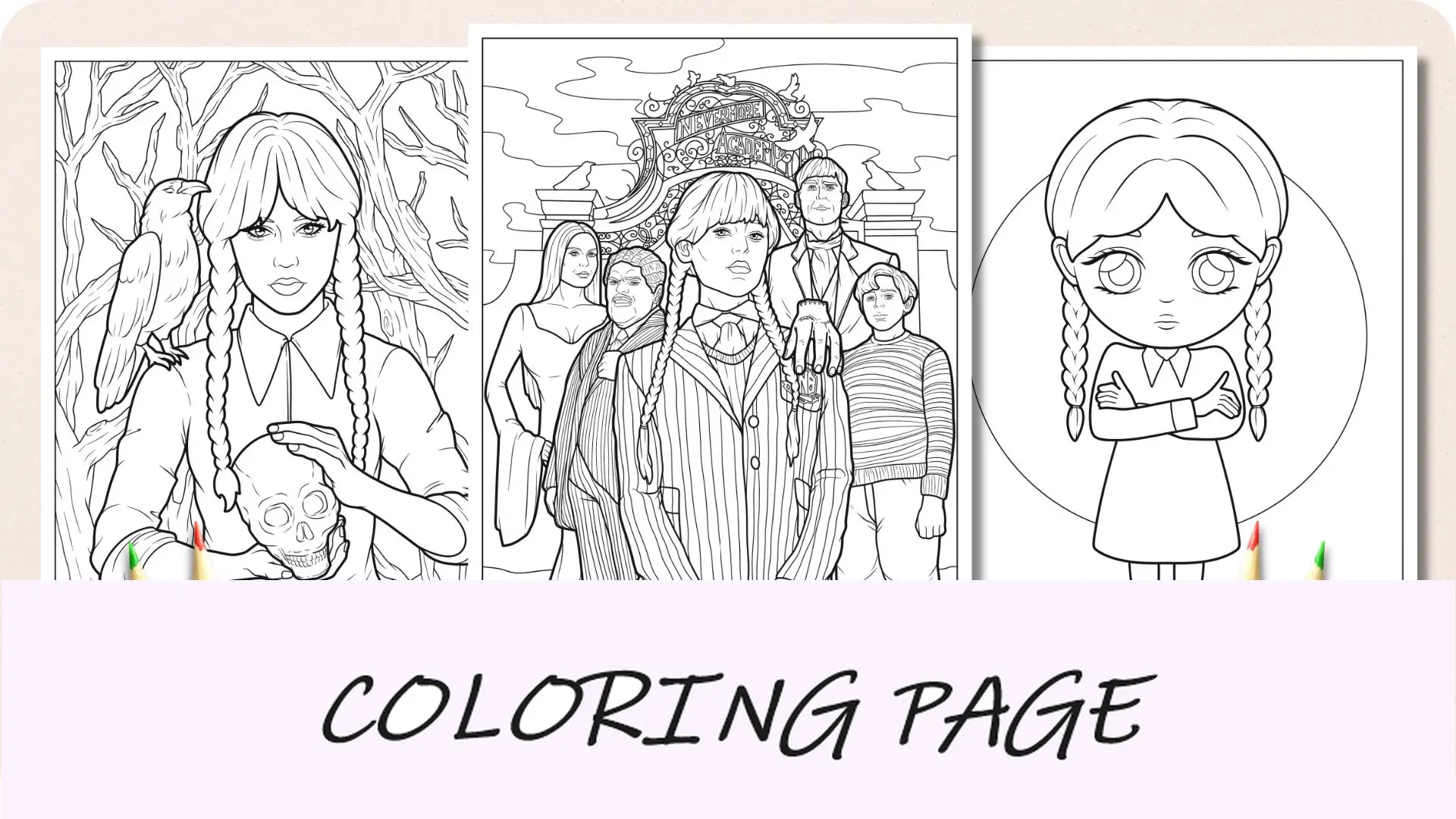 Desenhos para colorir de quarta-feira