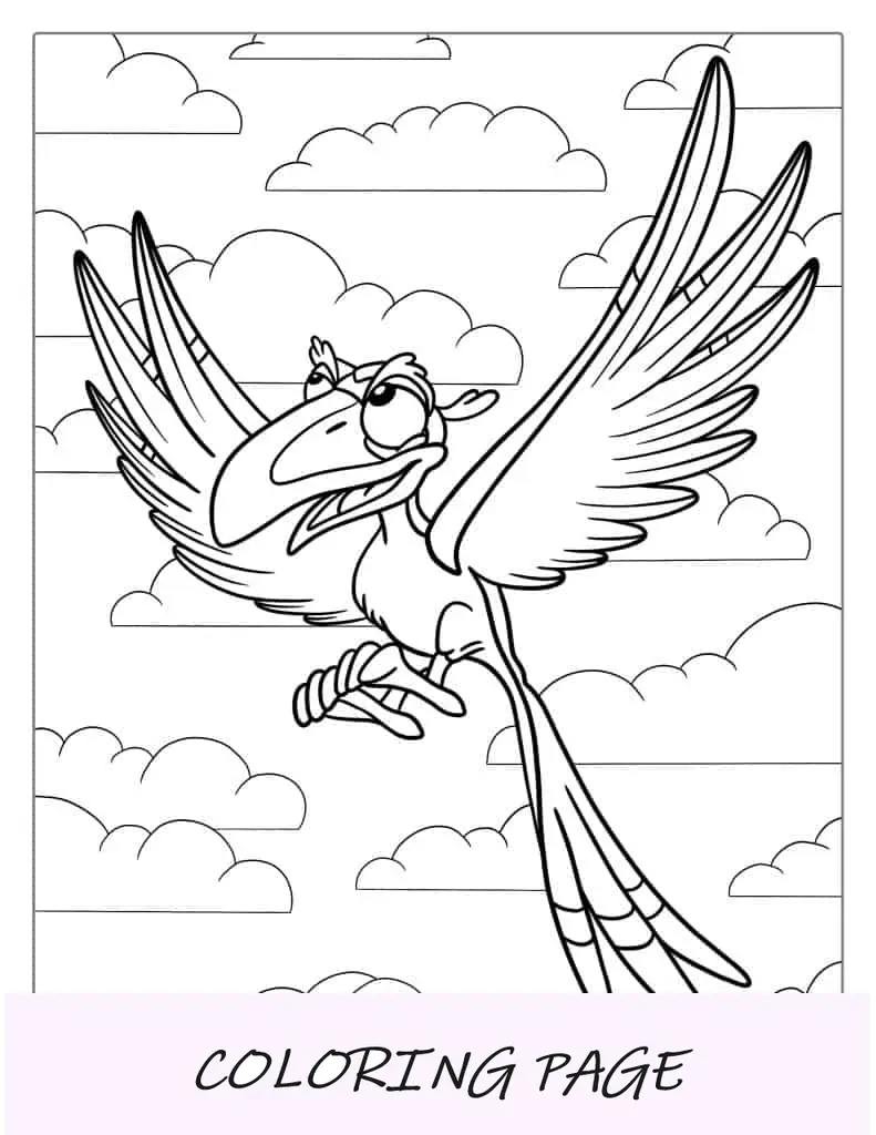 Esquema simple de Zazu para colorear