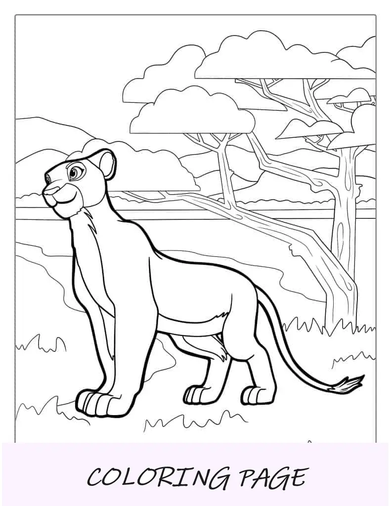 Página para colorear de Sarabi Leona
