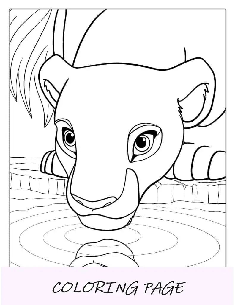 Nala Leona Página Para Colorear