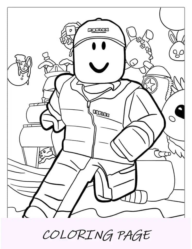 Coloración de piel de personaje de Roblox para niños