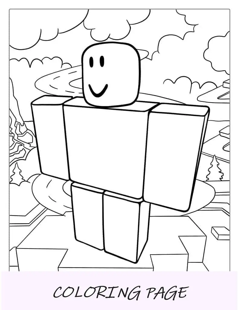Dibujos Para Colorear De Roblox Noob Fácil