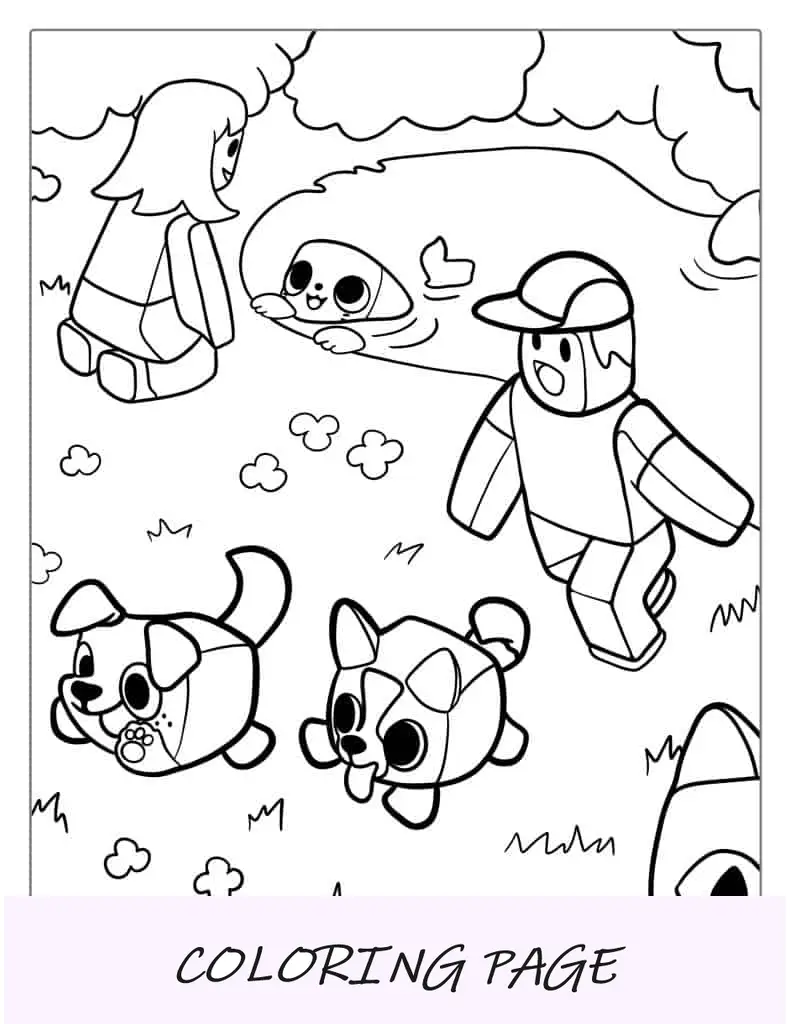 Dibujos Para Colorear De Roblox Pet Simulator Fácil