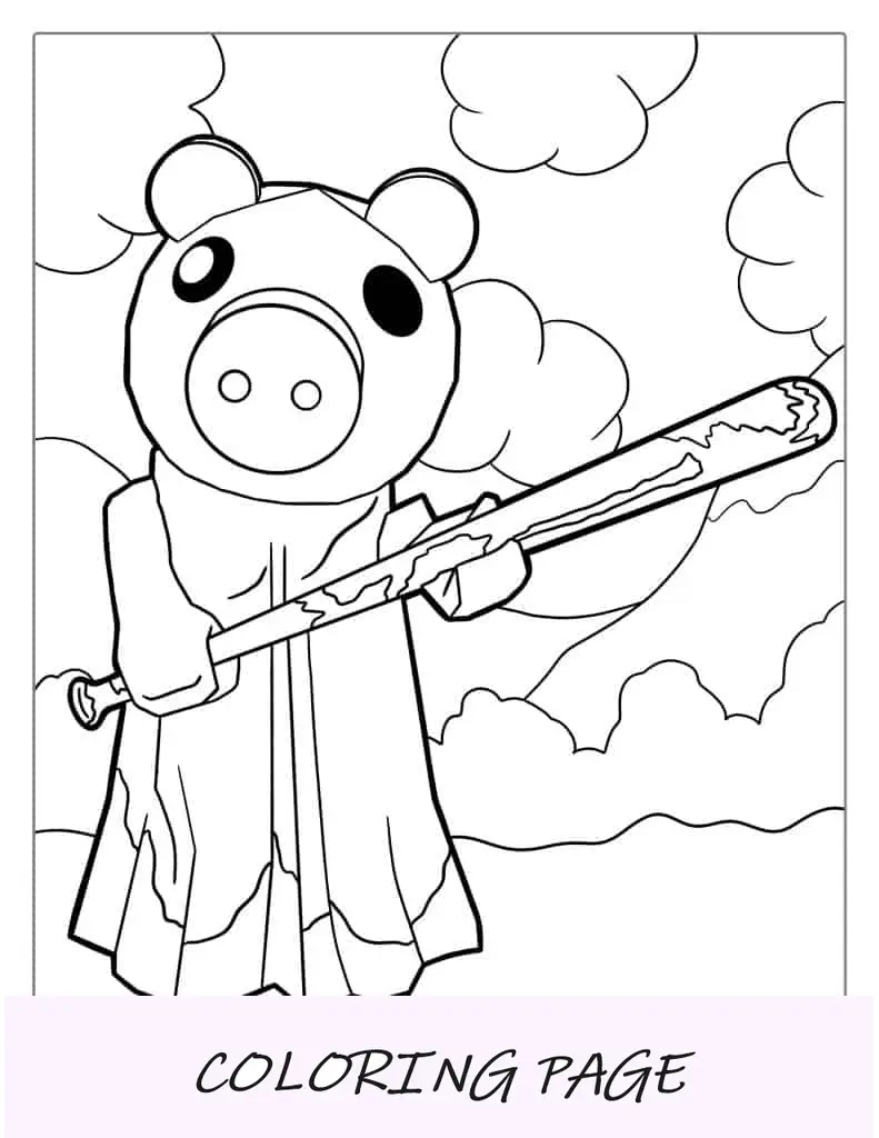 Hoja Para Colorear De Roblox Piggy