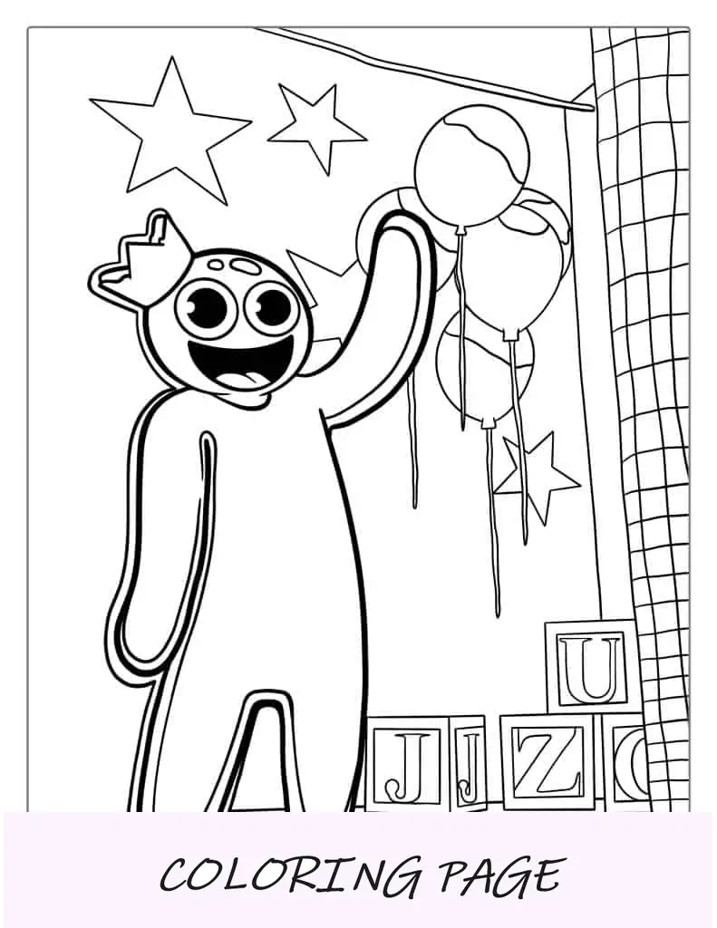 Dibujo Para Colorear De Amigos Del Arco Iris De Roblox