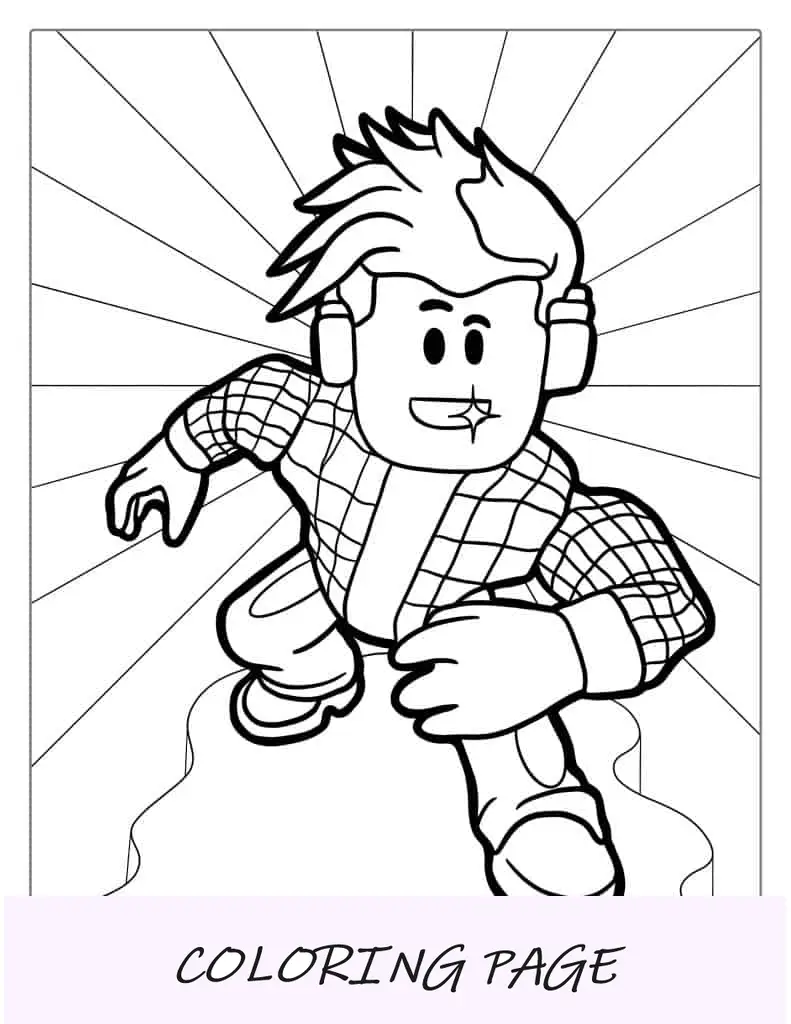 Piel De Roblox Con Auriculares Para Colorear