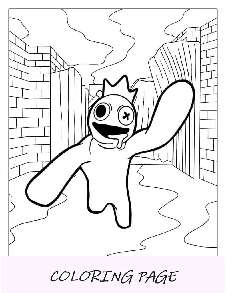 Pagina Para Colorear De Roblox Rainbow Friends