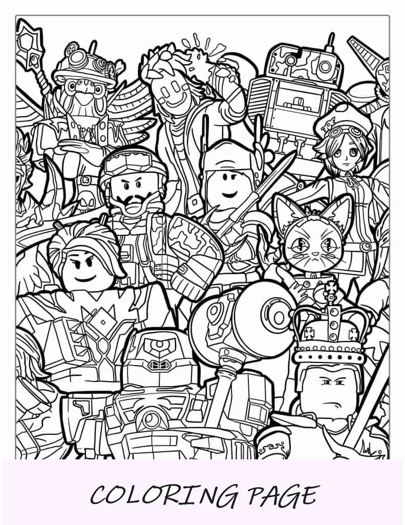 Varios personajes de Roblox detallados