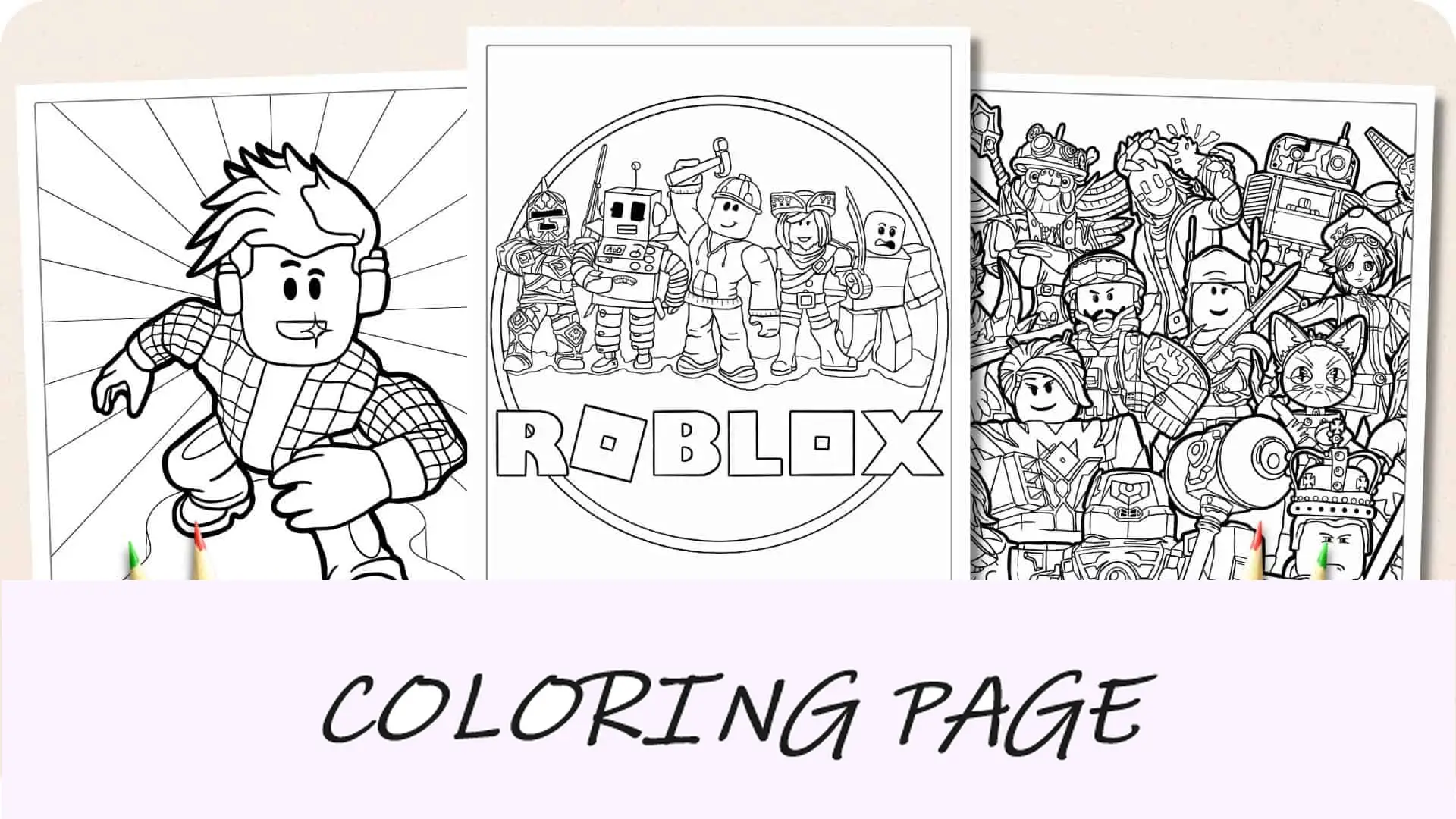 Dibujos para colorear de Roblox Imagen destacada