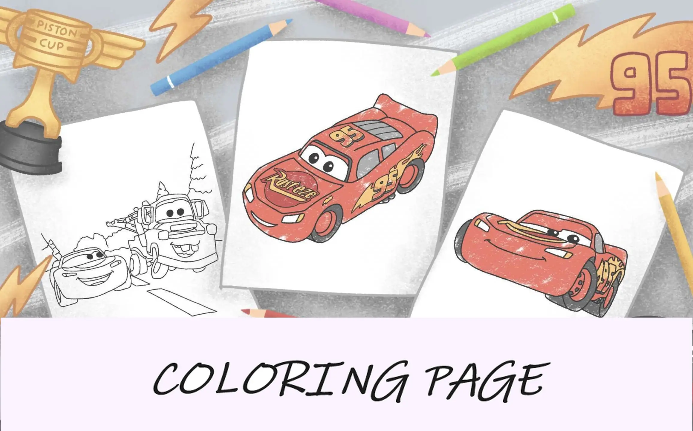 Desenhos para colorir do Relâmpago McQueen