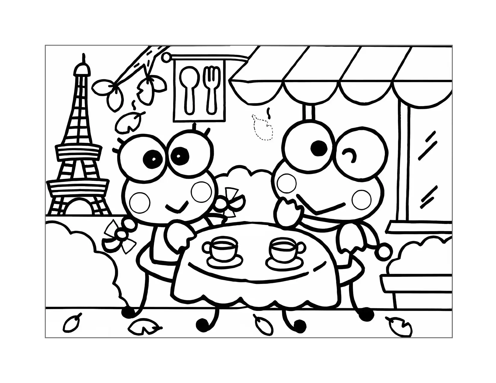 Páginas para colorir Keroppi