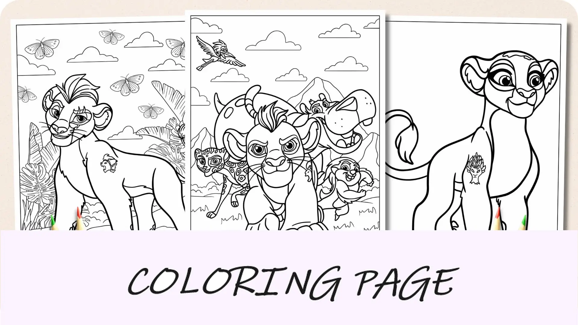Desenhos para colorir da Guarda do Leão