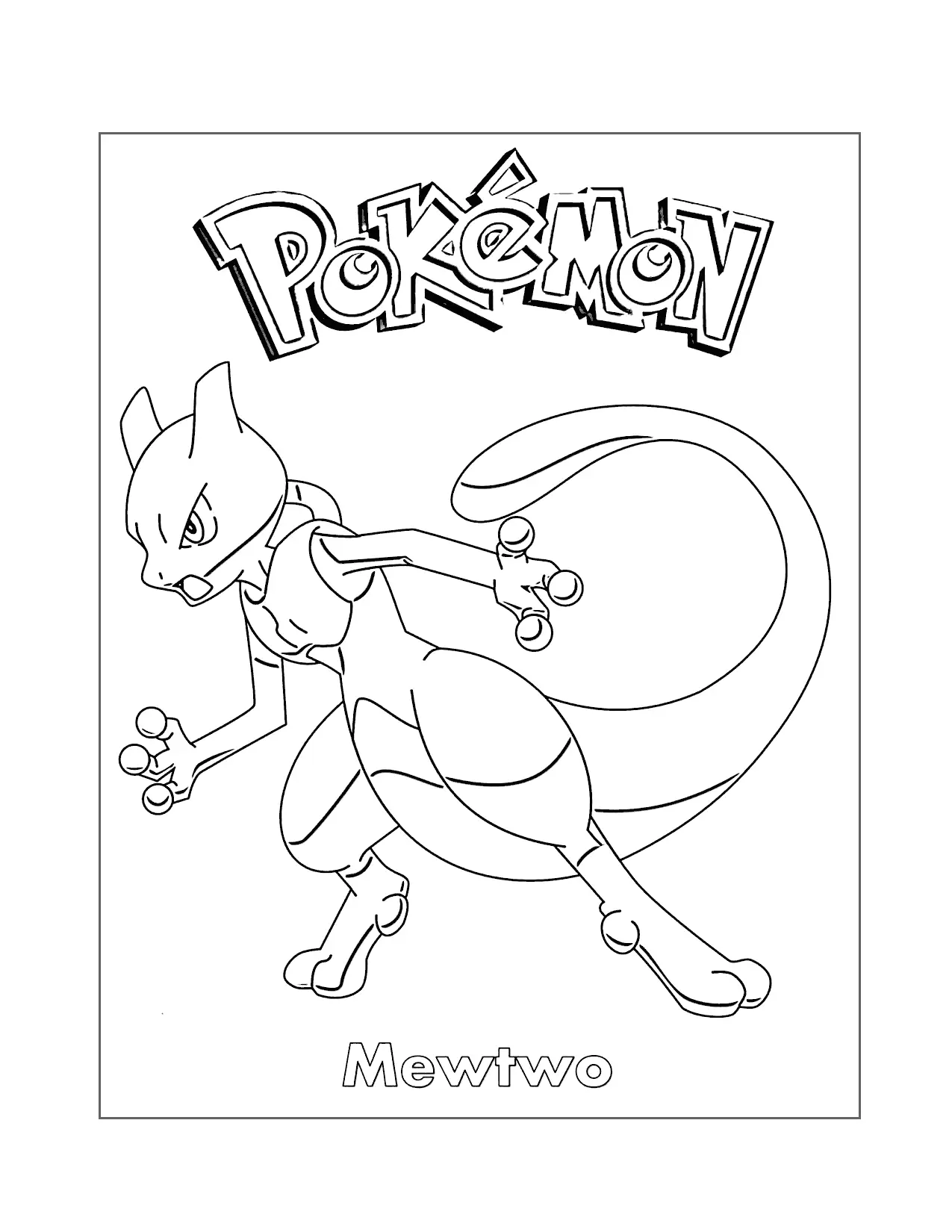 Páginas para colorir mewtwo