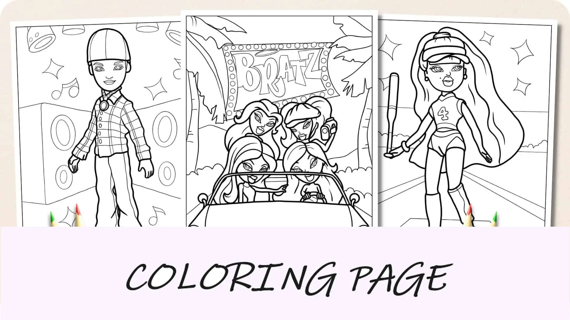 Desenhos para colorir da Bratz