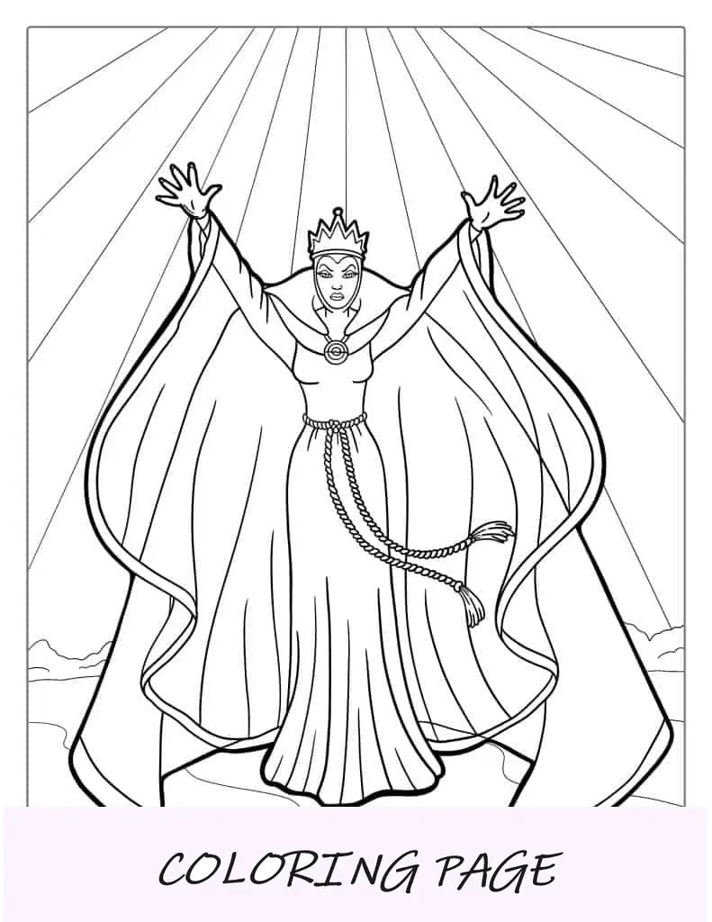 La reina malvada Página para colorear