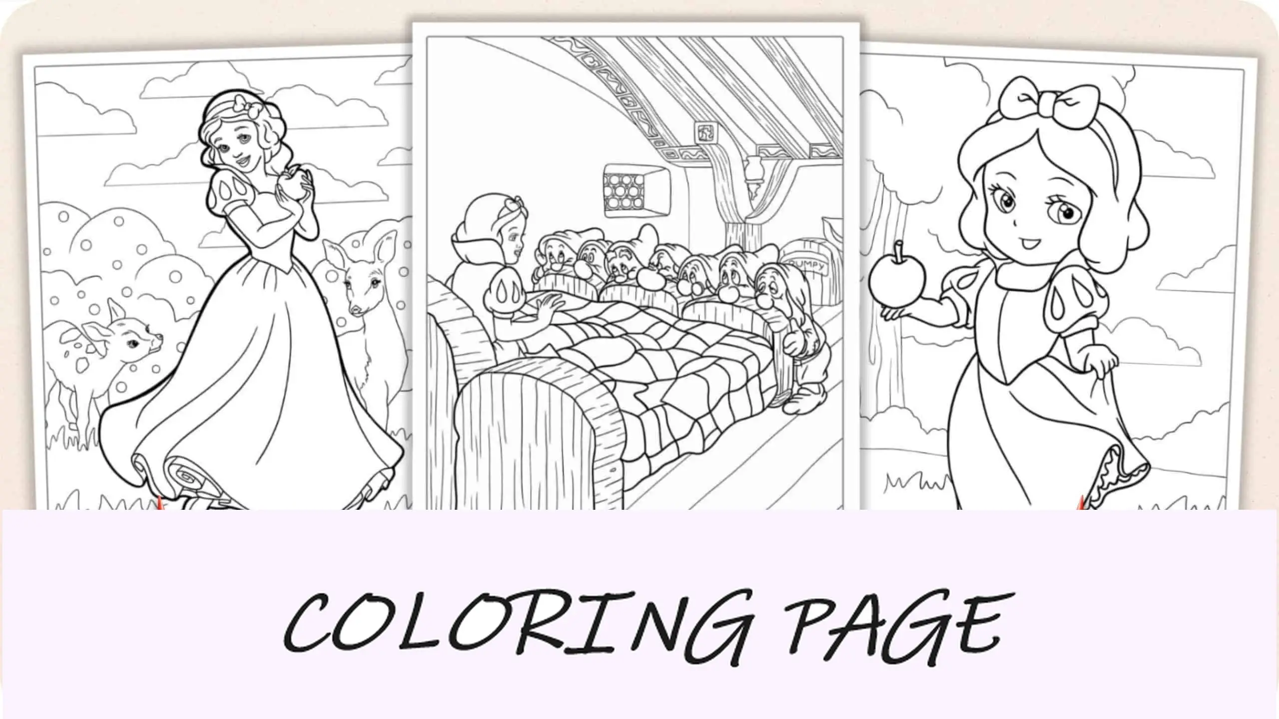 Dibujos para colorear de Blancanieves Imagen destacada