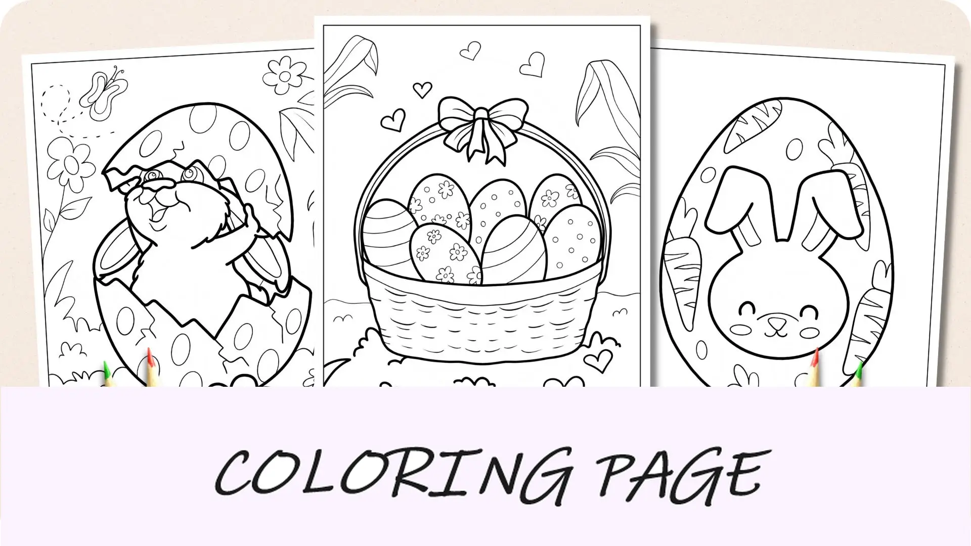 Dibujos para colorear de huevos de Pascua