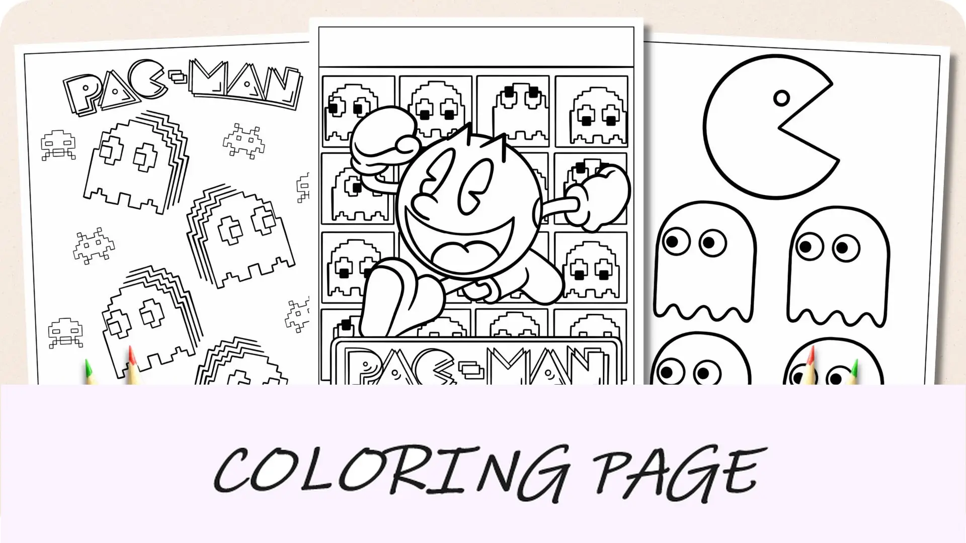 Desenhos para colorir do Pac-Man