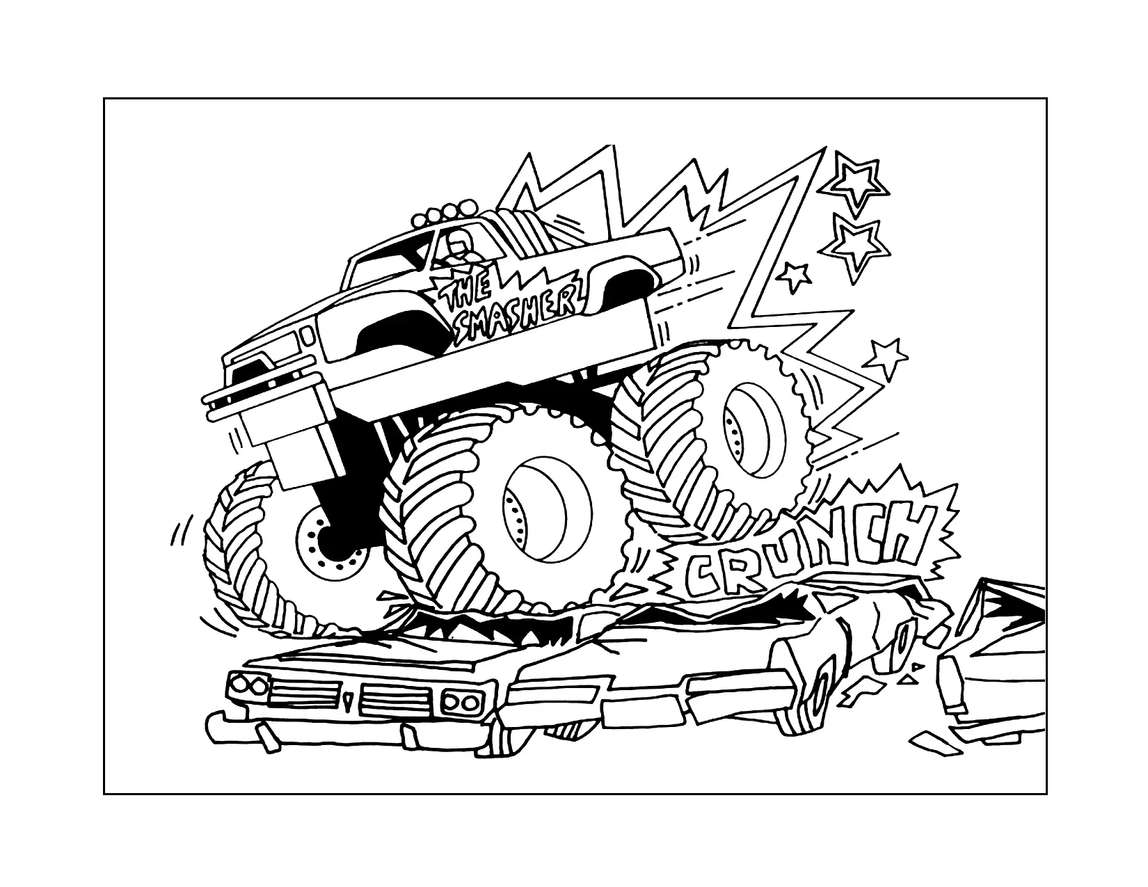 Páginas para colorir de caminhão monstro
