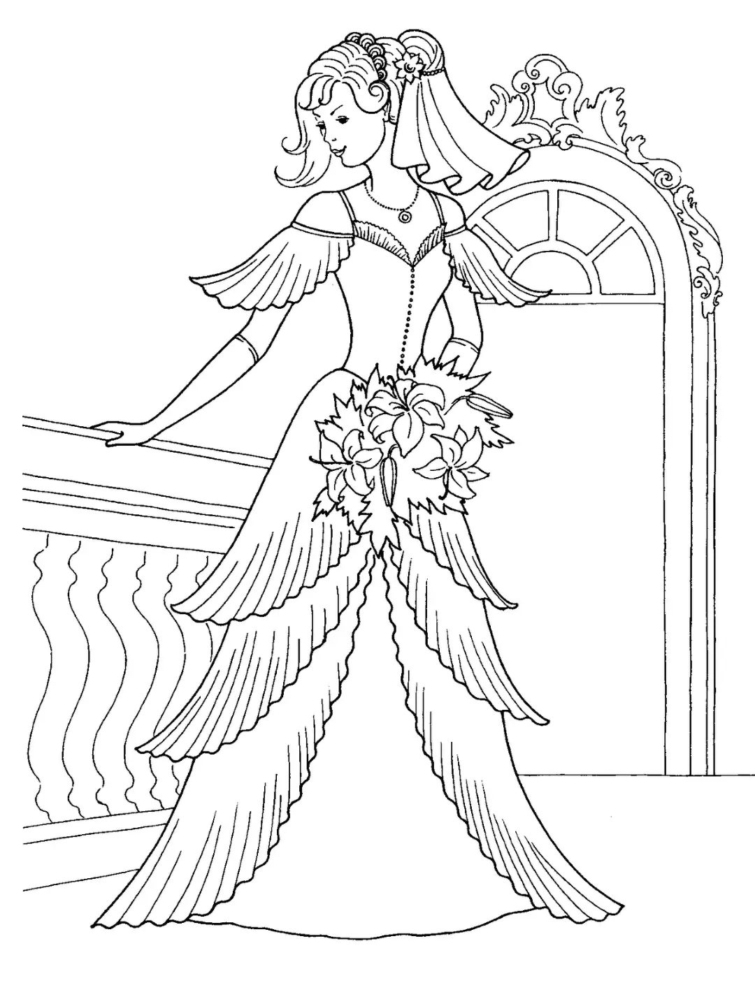 Páginas para colorear de bodas