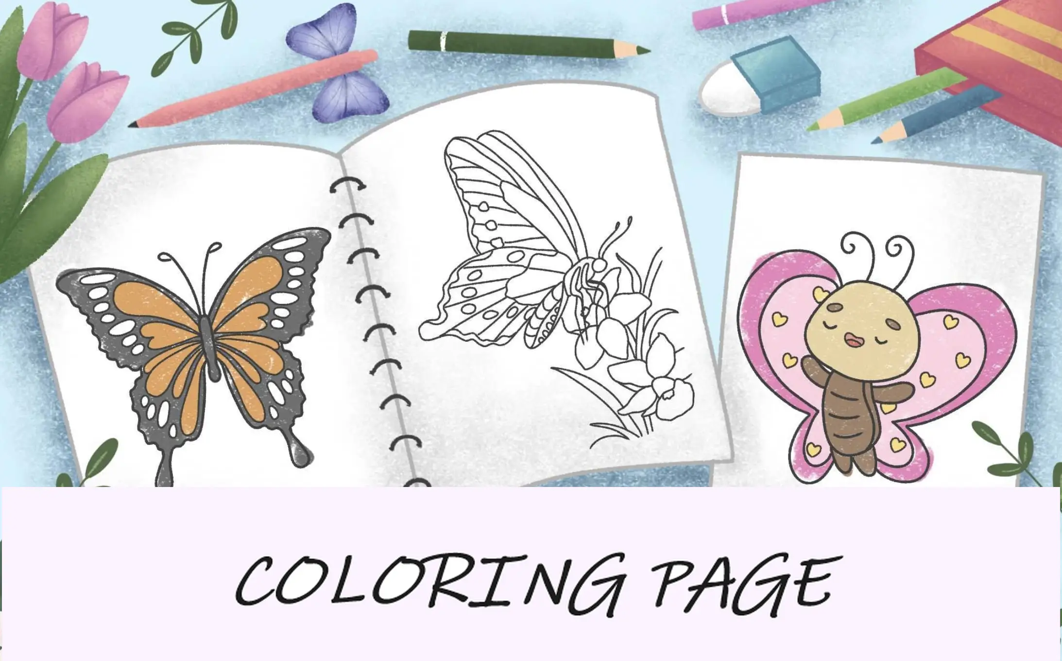 Desenhos para colorir de borboletas