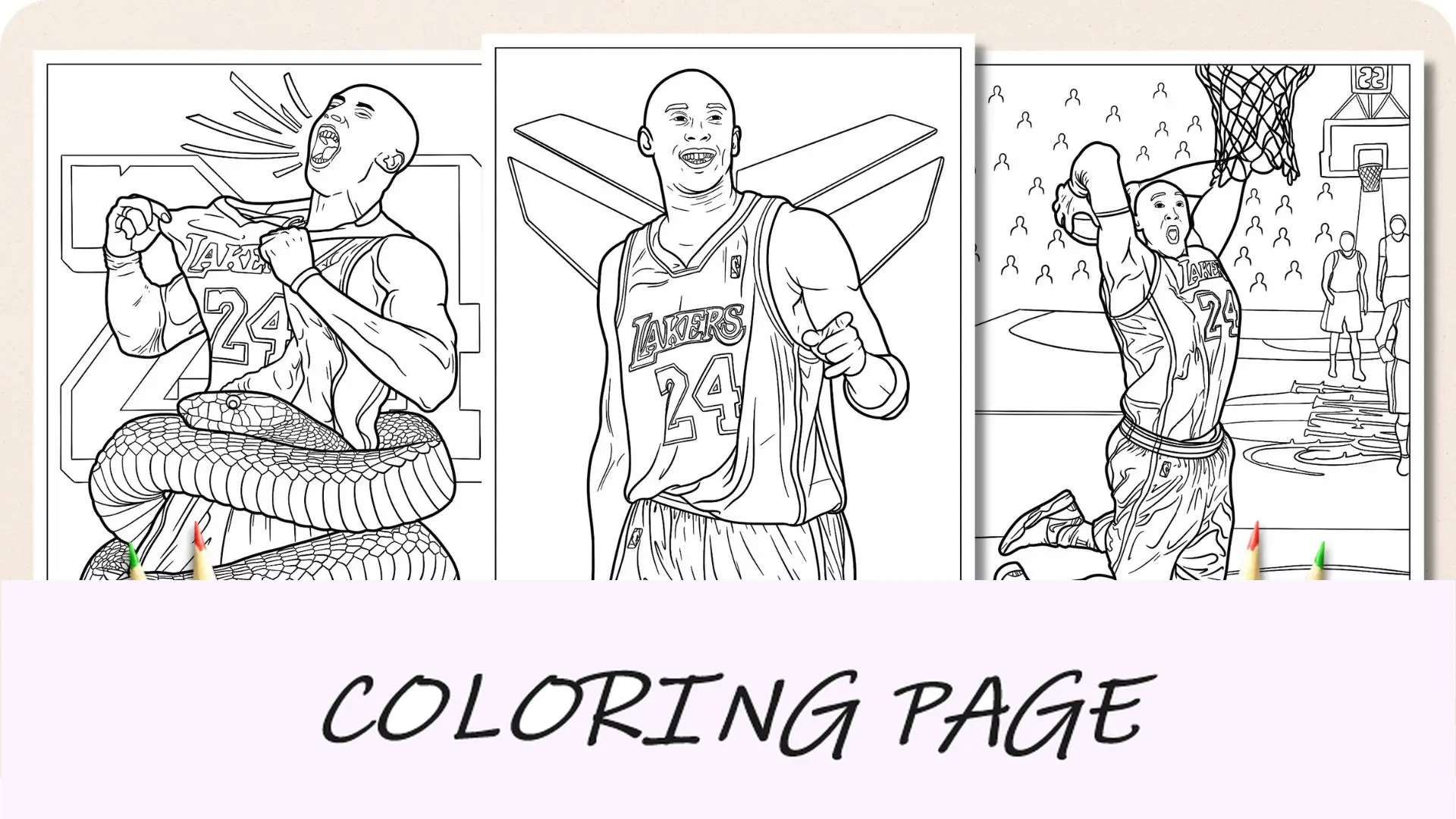 Dibujos para colorear de Kobe Bryant