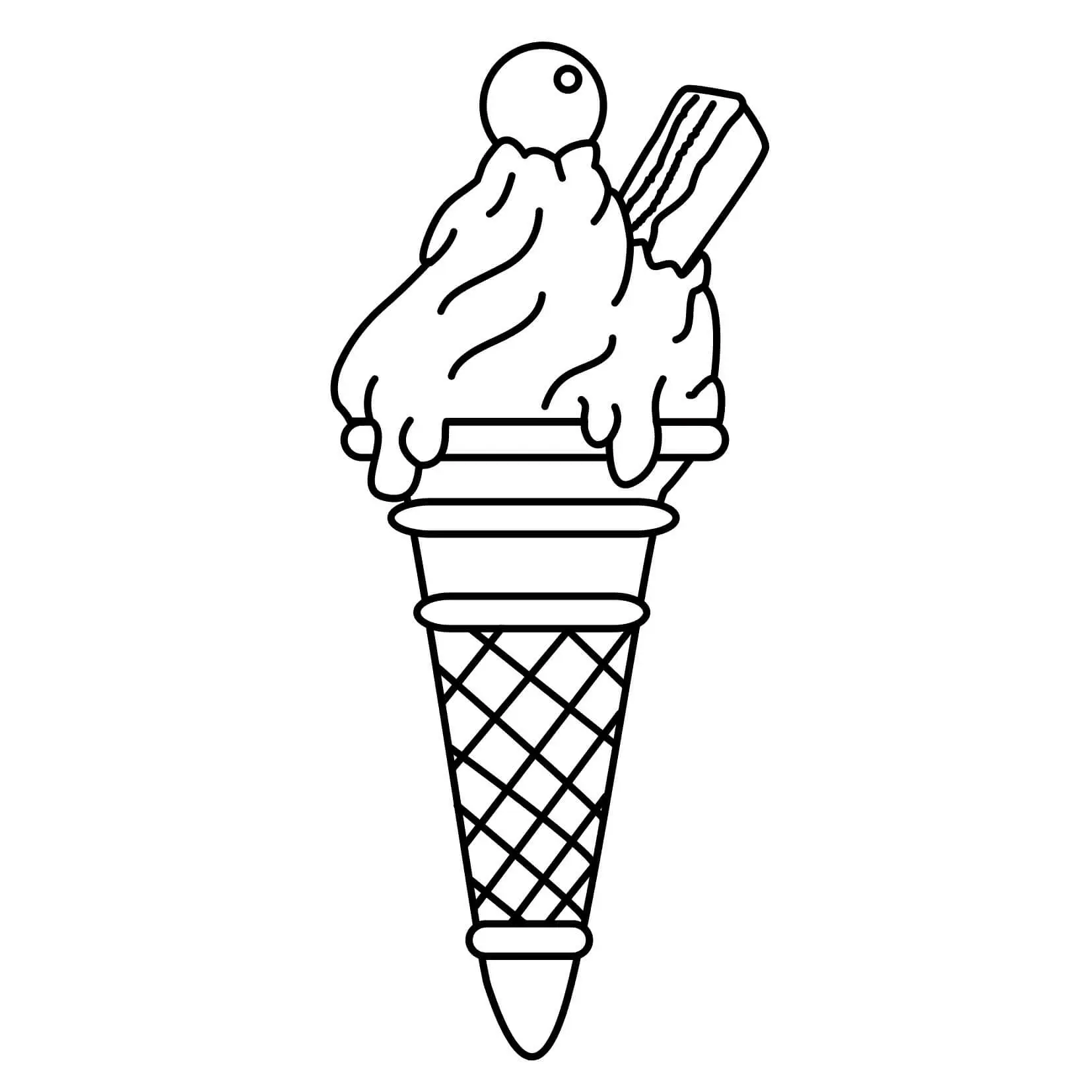 Páginas para colorear de helados