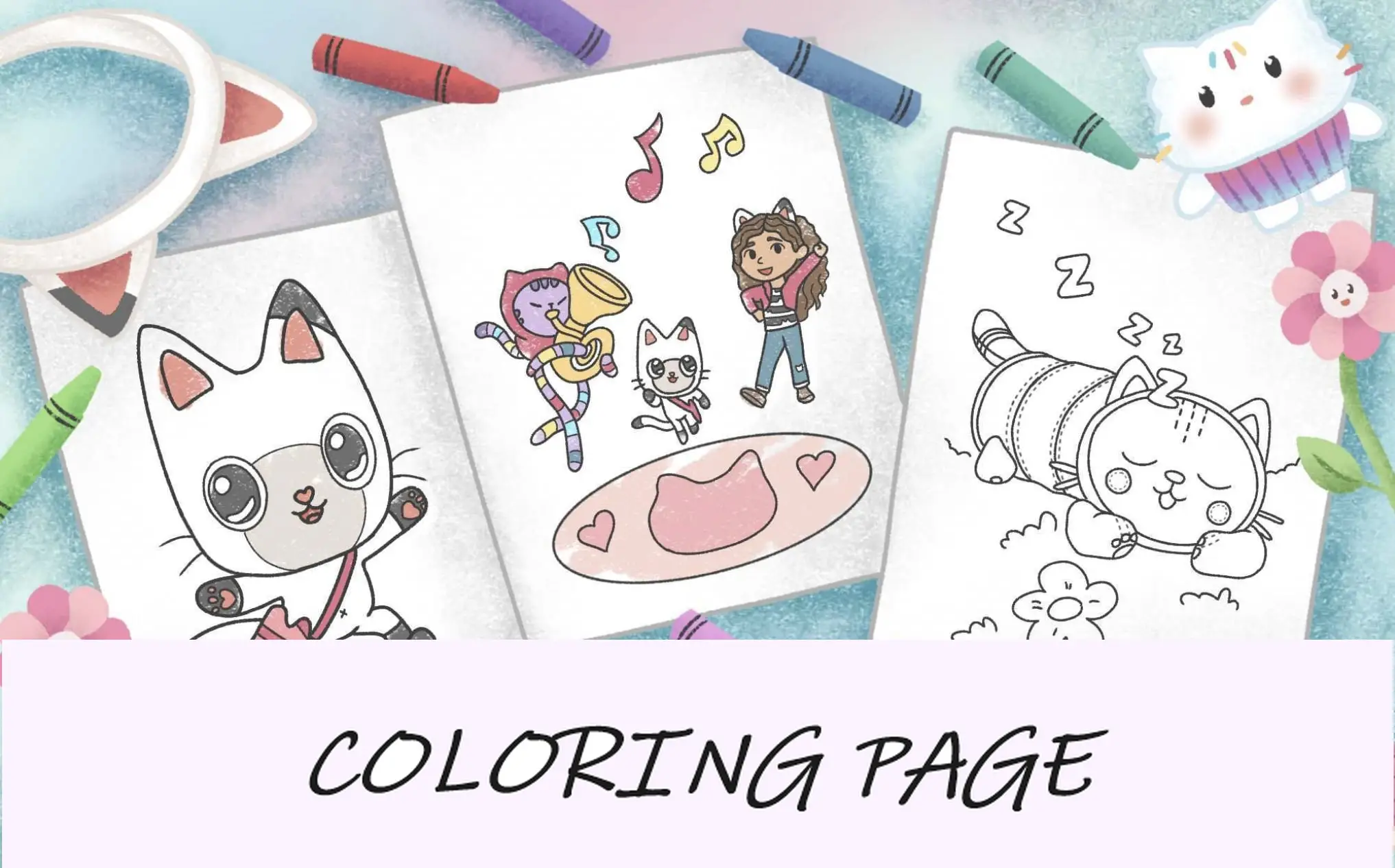 Desenhos para colorir da casa de bonecas da Gabby