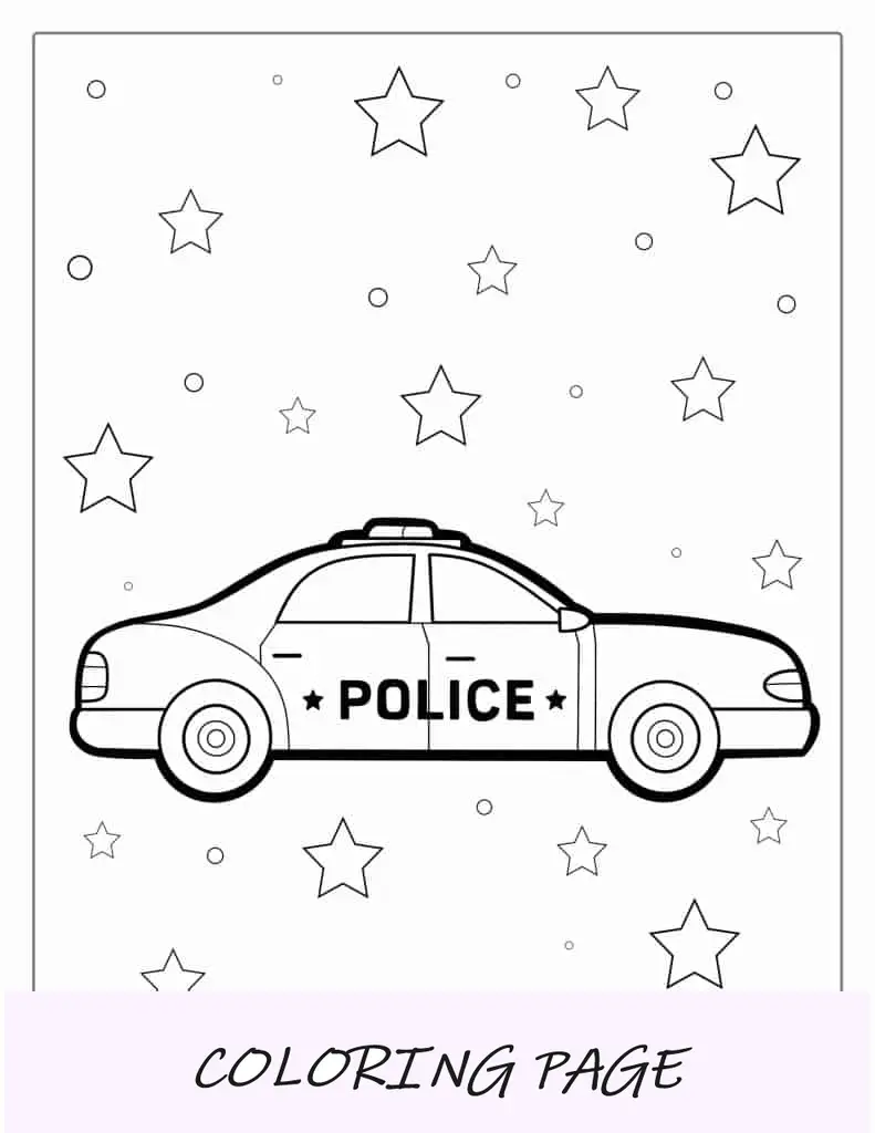 Semplice schema di macchina della polizia