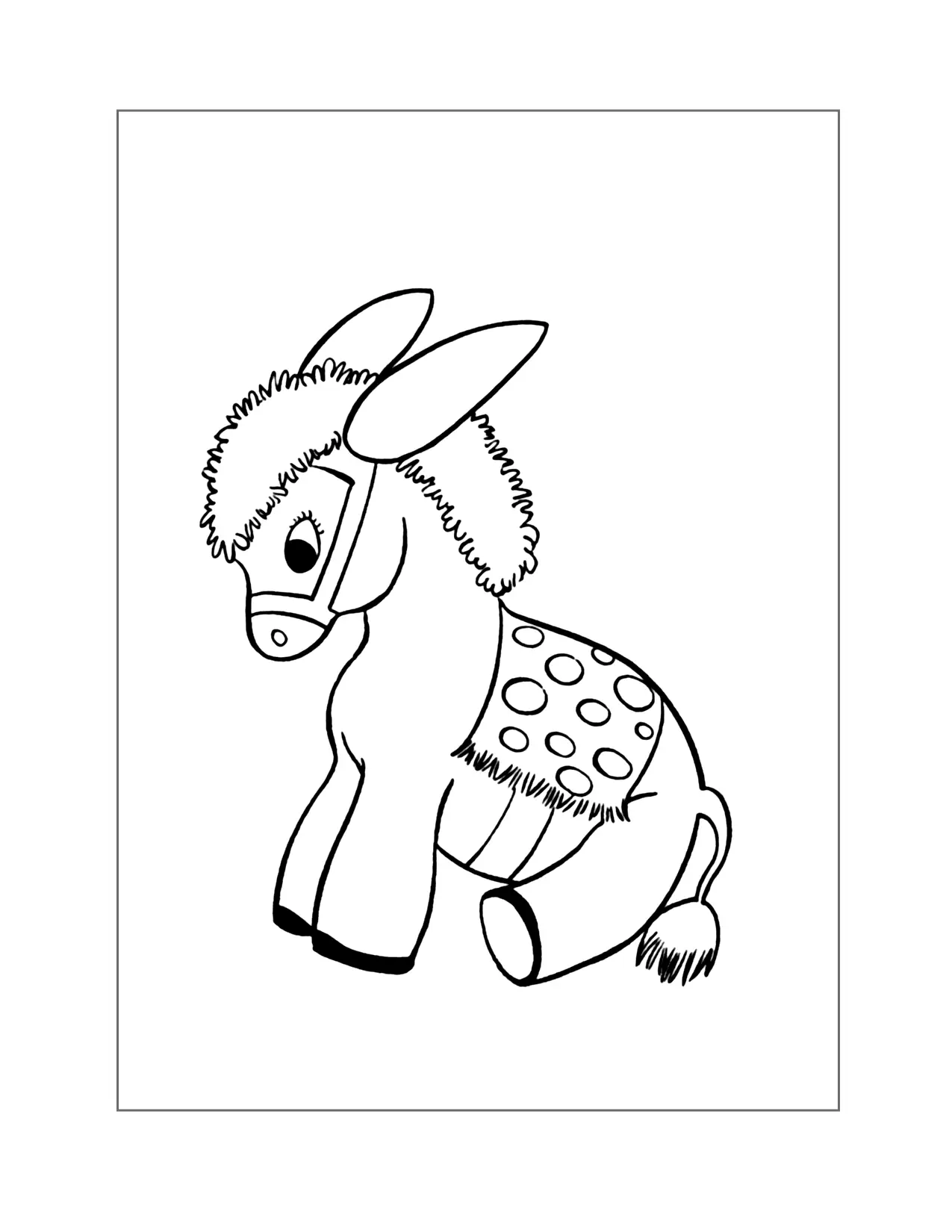 Páginas para colorear de burro