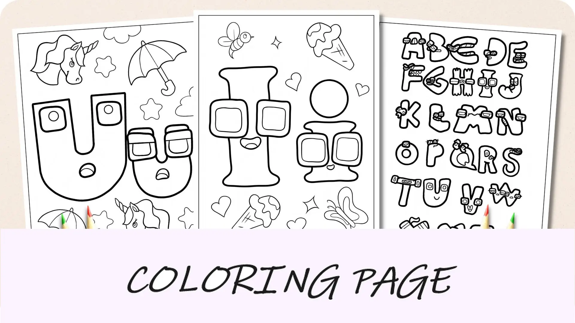 Disegni da colorare di Alfabeto Lore