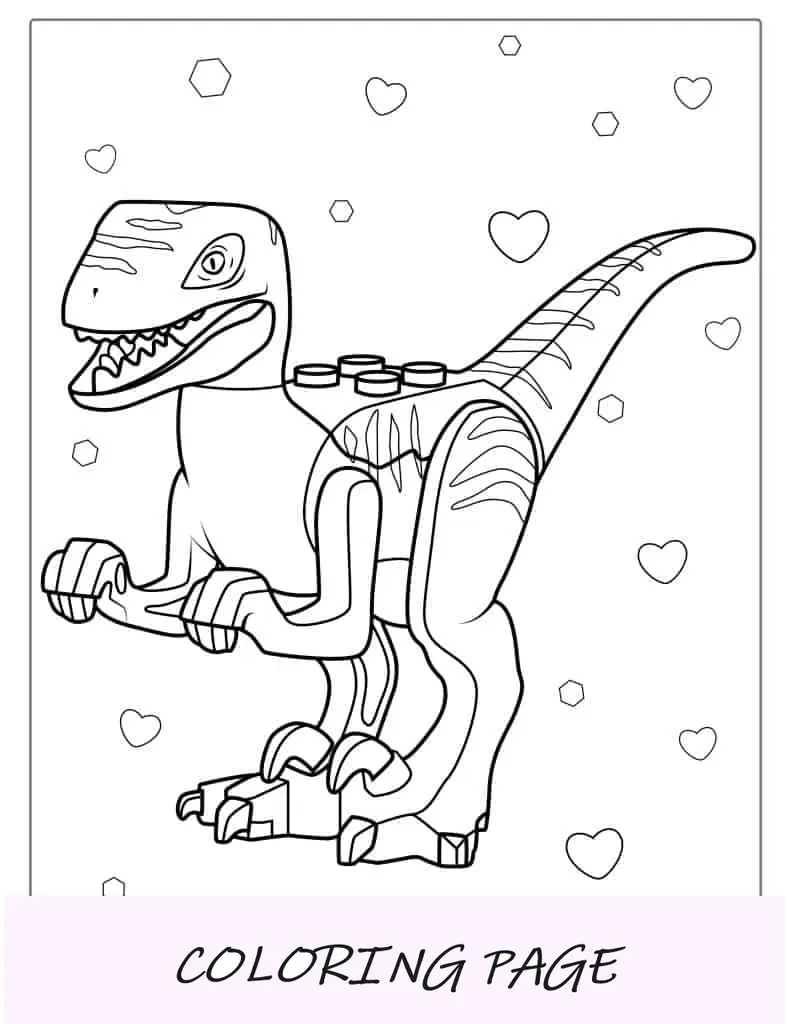 Ausmalbilder Lego Velociraptor