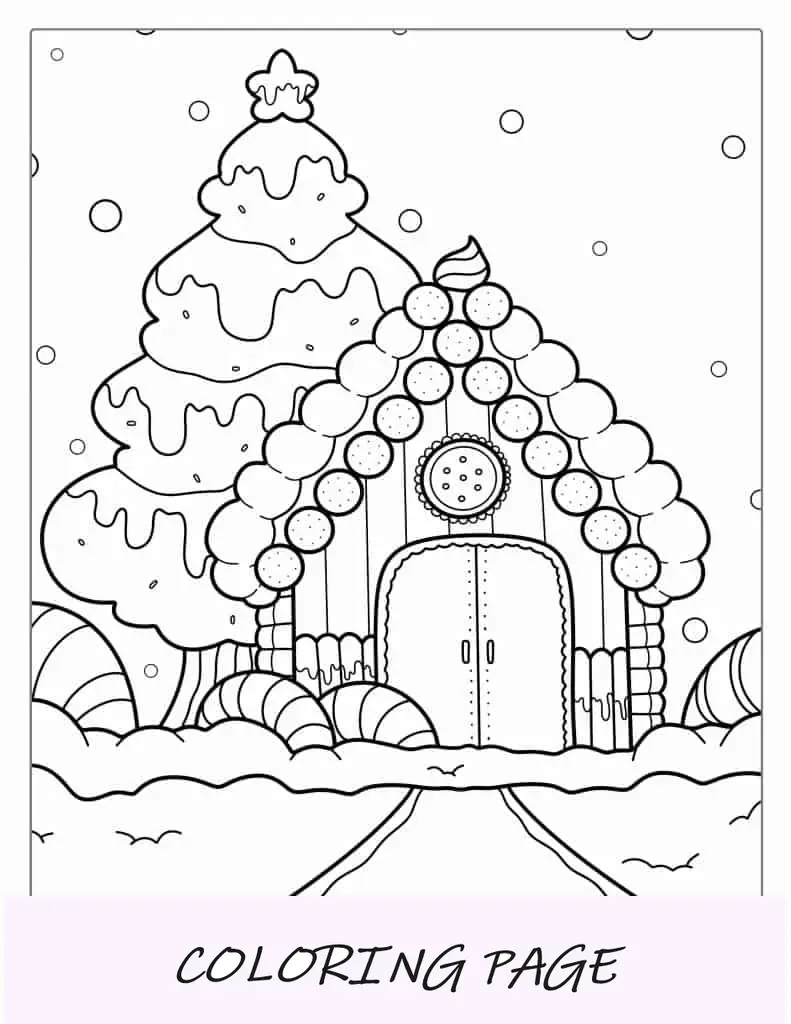 Árbol De Navidad Con Casa De Jengibre