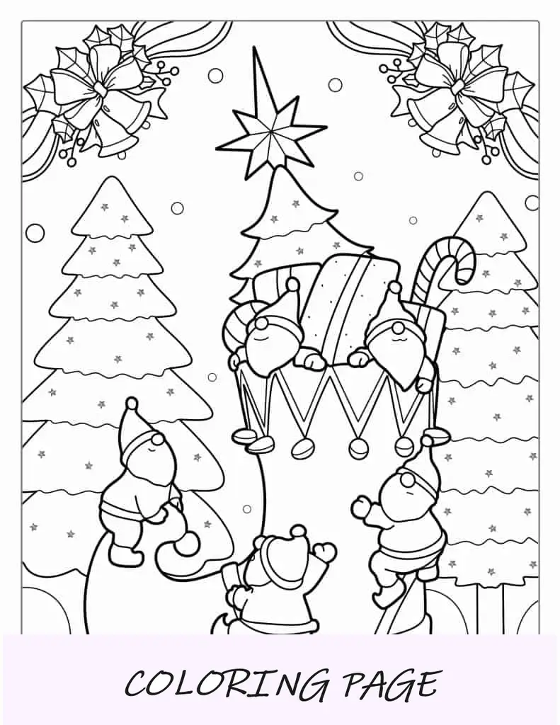 Árboles de Navidad con mini Papá Noel