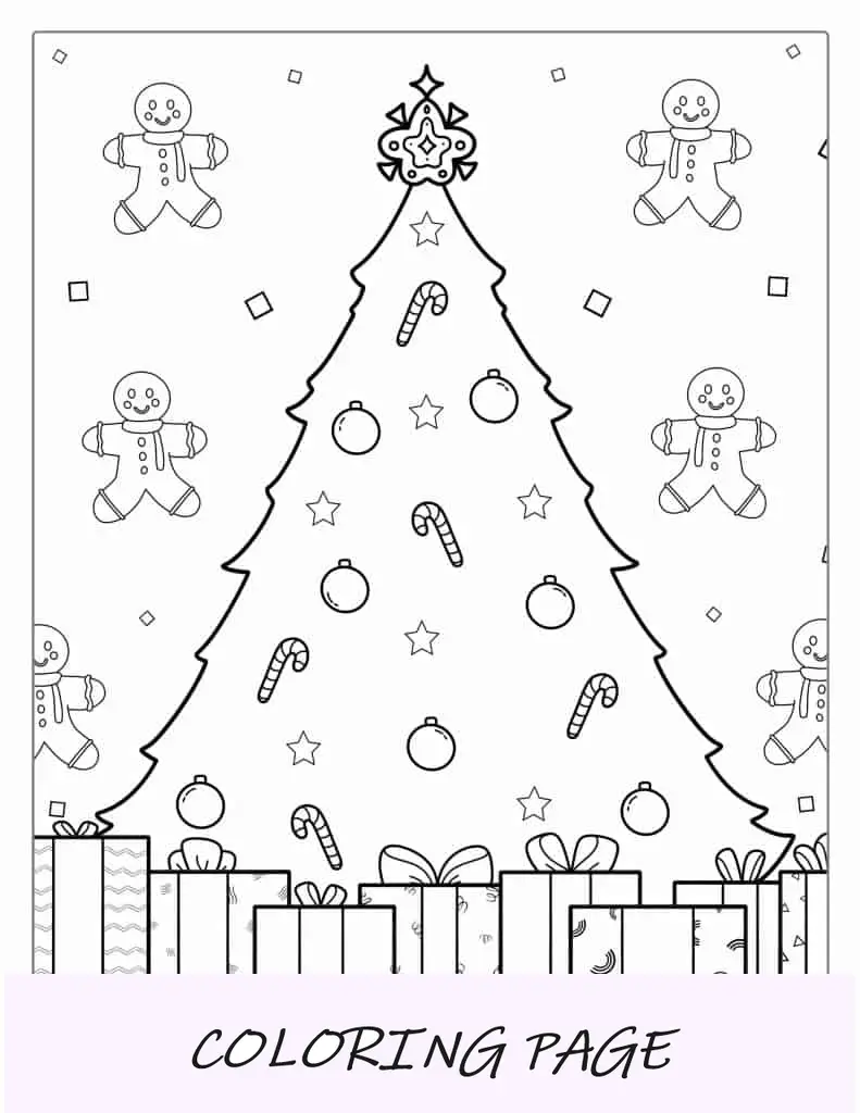 Árbol de Navidad realista con muchos regalos.