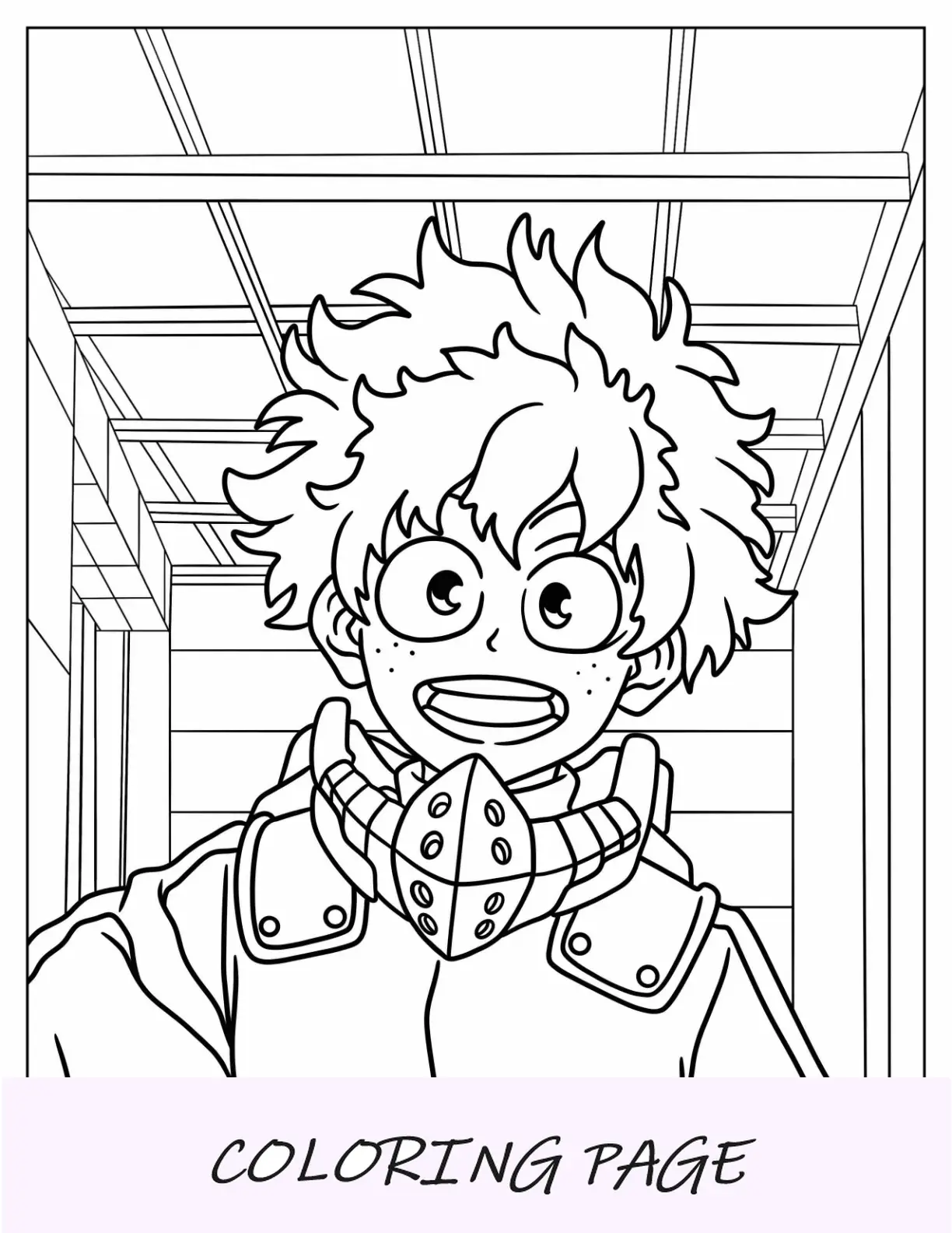 Dibujos De Deku Para Colorear De Izuku Midoriya Fácil Sonriendo Para Niños
