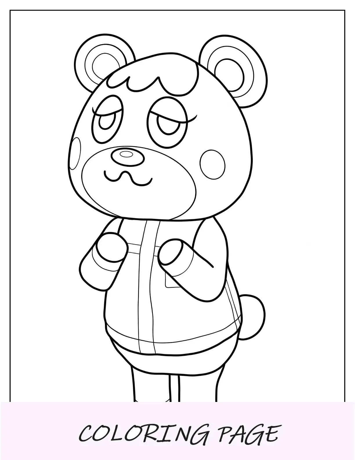 Desenho para colorir de Animal Crossing, Charlise