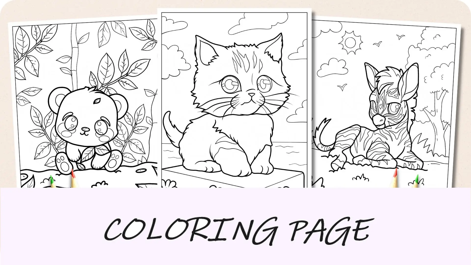 Disegni da colorare di simpatici animali