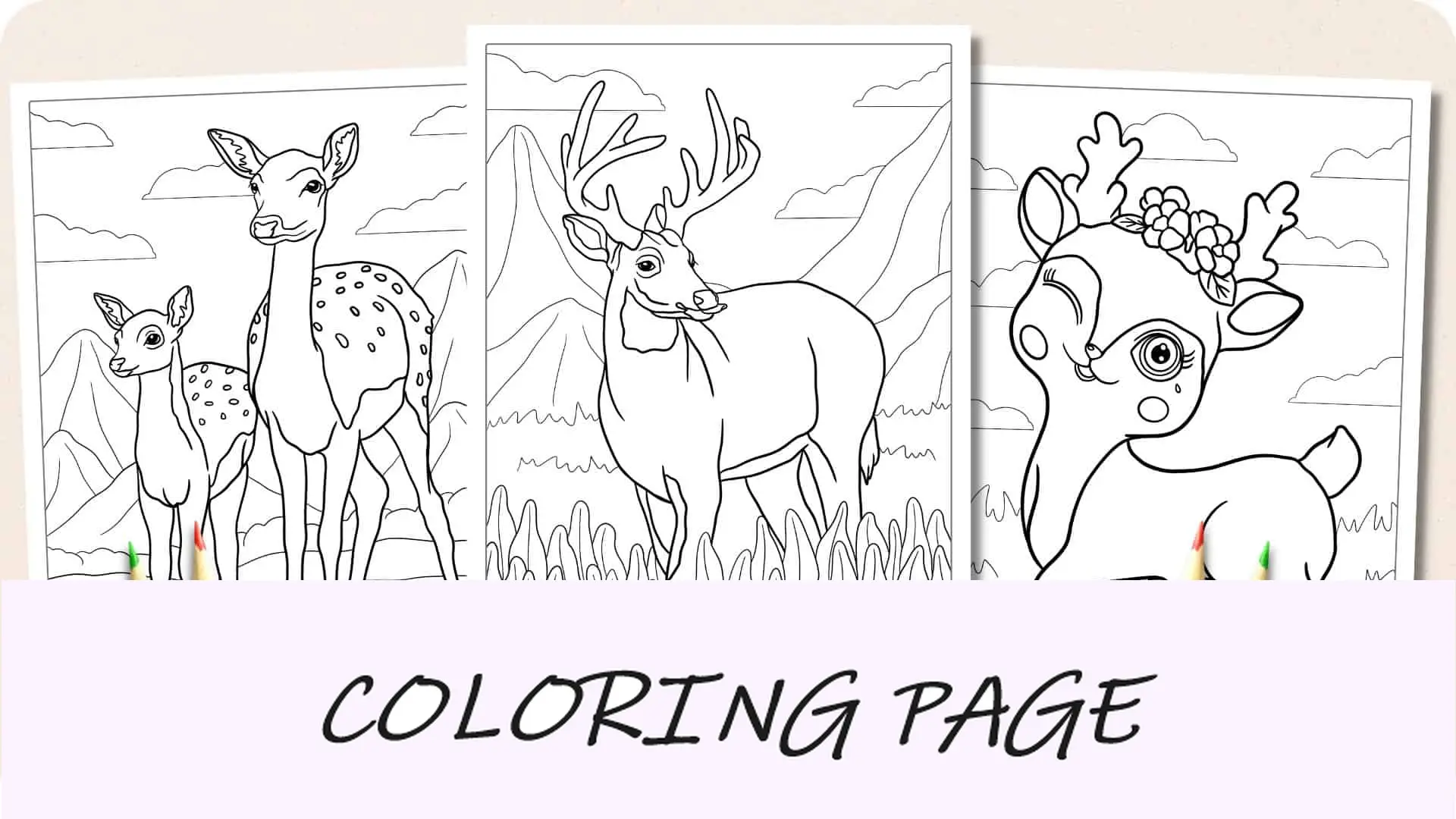 Disegni da colorare di cervi