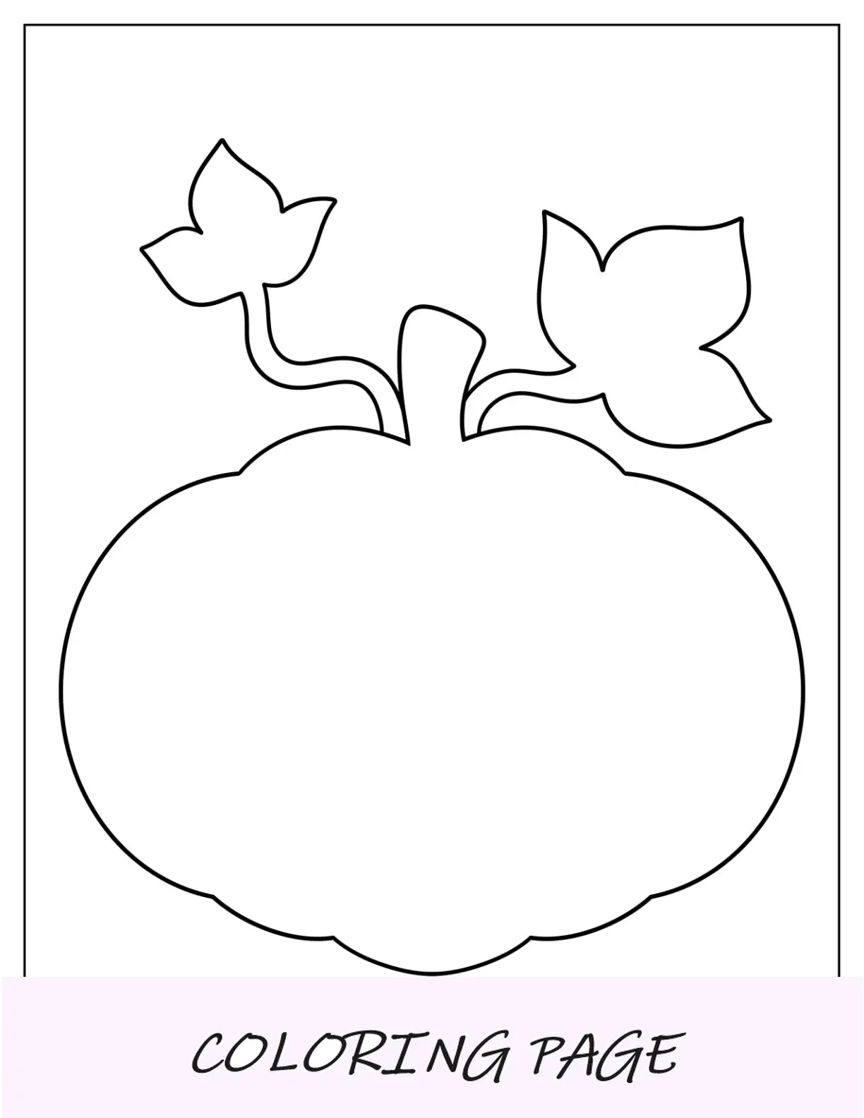 Plantilla de calabaza de otoño de página completa