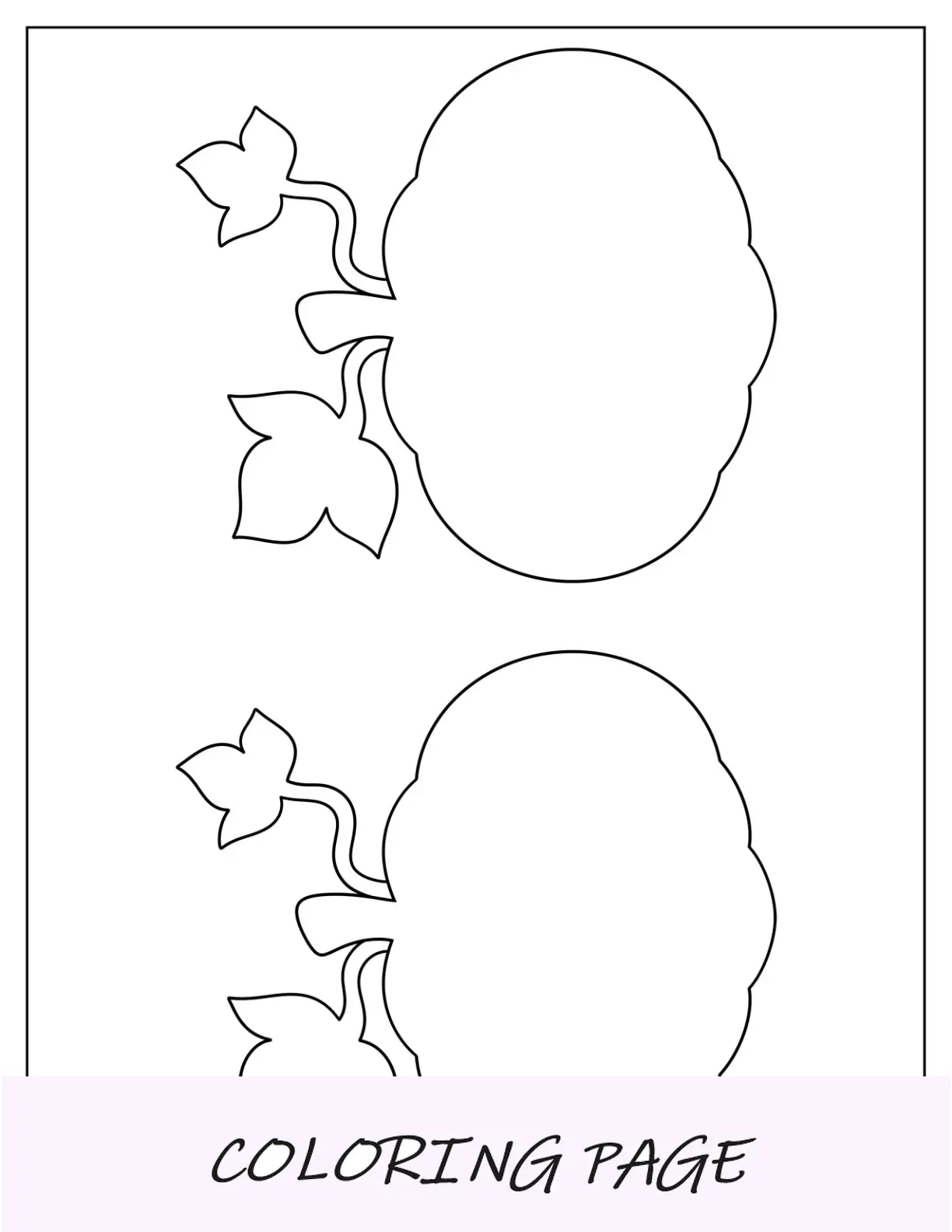 Plantilla de calabaza de otoño de dos media página