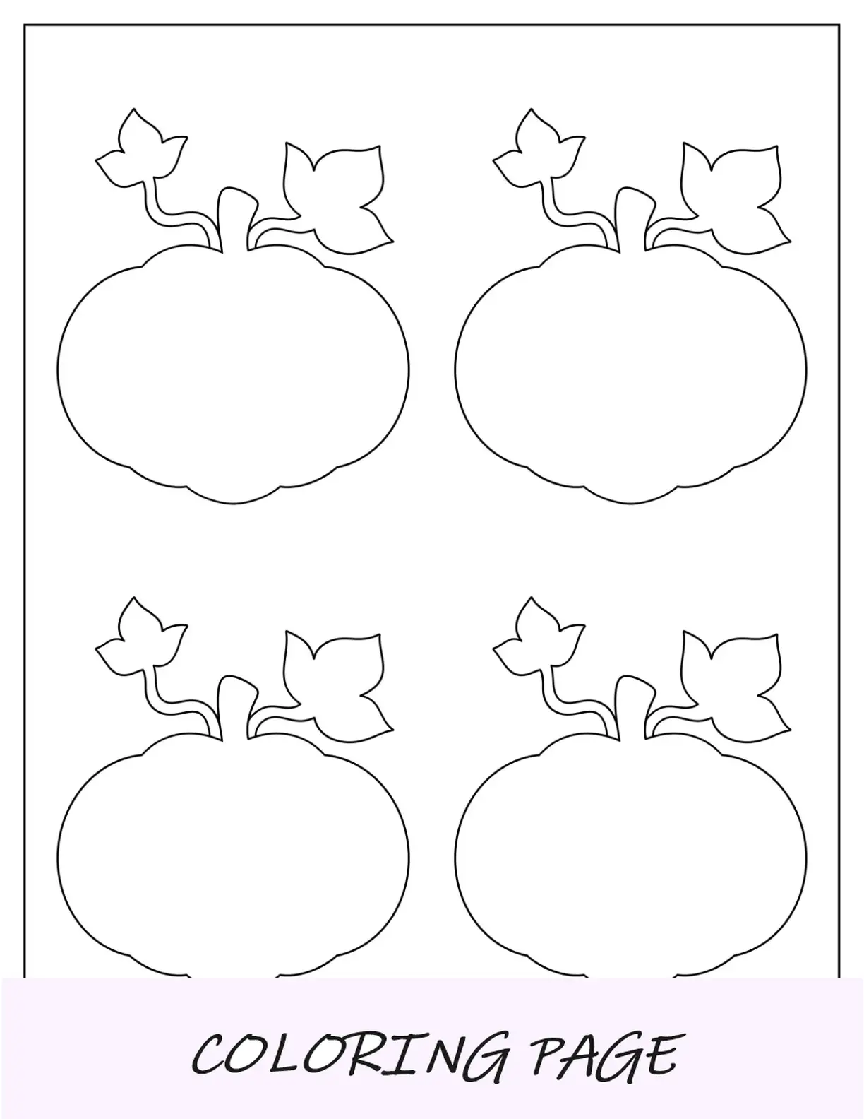 Plantilla de calabaza de otoño mediana