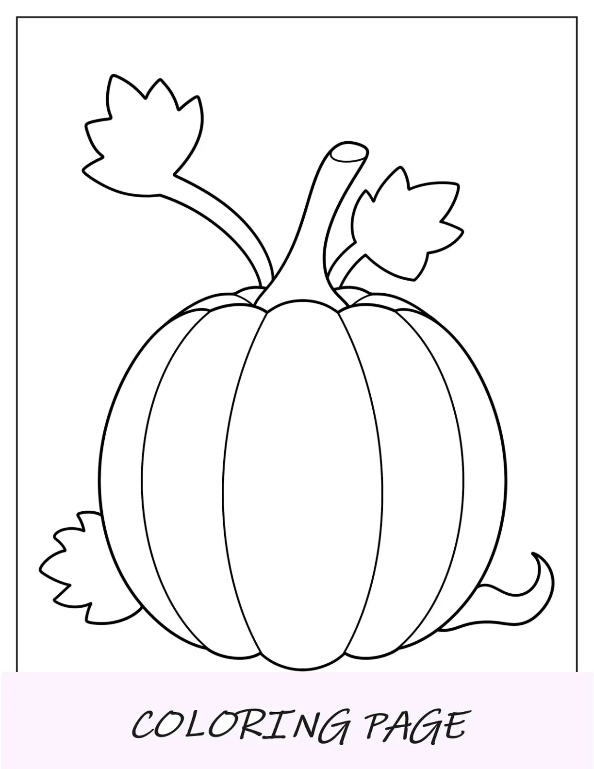 Plantilla de calabaza con hojas de página completa